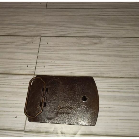 Vintage Jadco Solid Brass Belt Buckle G Grove Worldwide Graphic Design 3½in - Picture 7 of 9